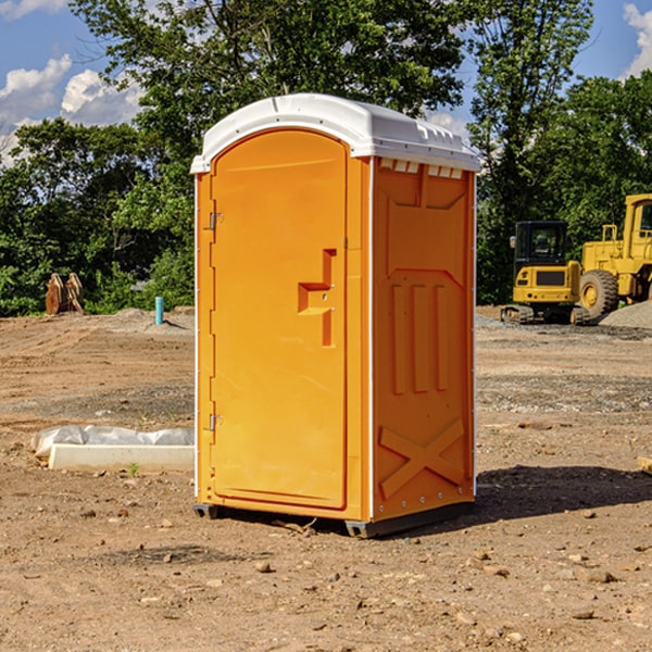 how often are the porta potties cleaned and serviced during a rental period in Highland Park Florida